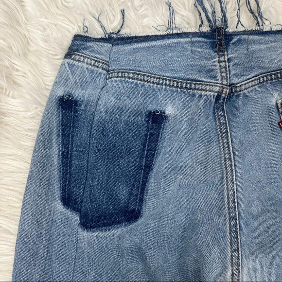 New EB Denim Vintage Levi’s 501 Bandless Jean Distress Light Wash NWT Women’s 29 - Picture 15 of 16